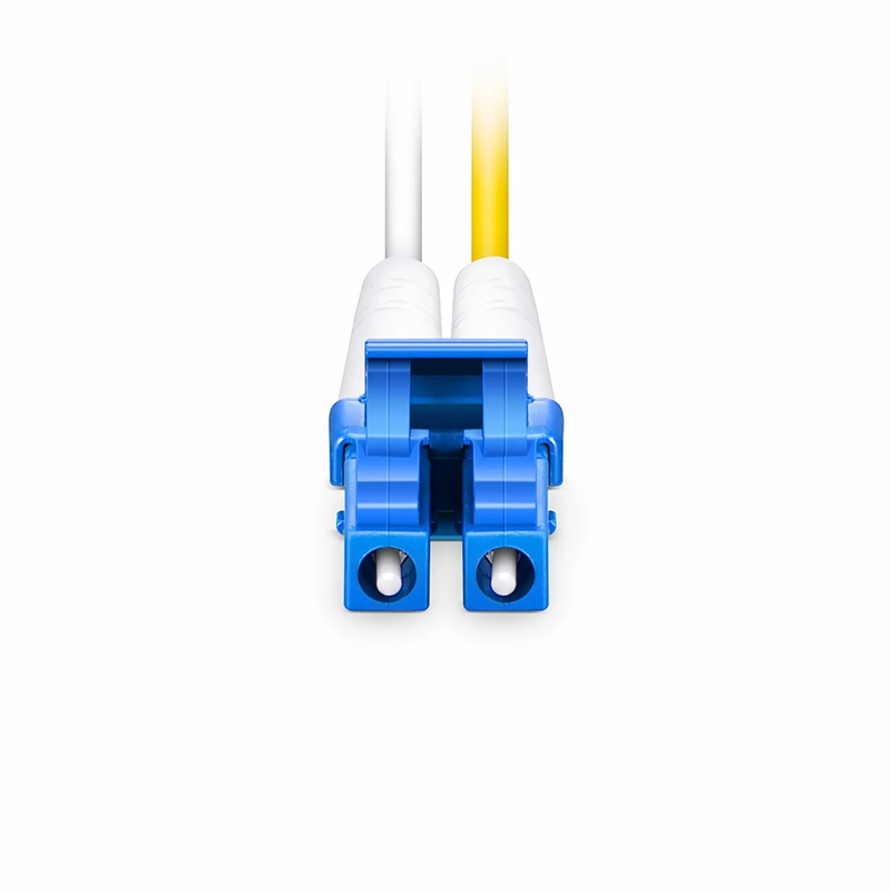FyberOptix 1m (3ft) Fiber Patch Cable, 2 Fibers, LC UPC Duplex to LC UPC Duplex, Single Mode (OS2), Riser (OFNR), 2.0mm, Tight-Buffered, Yellow