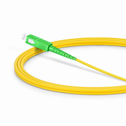 FyberOptix 2m (7ft) Fiber Patch Cable, 1 Fiber, SC UPC Simplex to SC APC Simplex, Single Mode (OS2), Riser (OFNR), 2.0mm, Tight-Buffered, Yellow