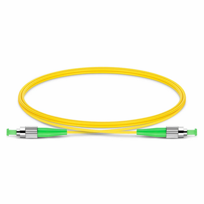 FyberOptix 1m (3ft) Fiber Patch Cable, 1 Fiber, FC APC Simplex to FC APC Simplex, Single Mode (OS2), Riser (OFNR), 2.0mm, Tight-Buffered, Yellow
