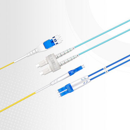 FyberOptix 1m (3ft) Fiber Patch Cable, 2 Fibers, LC UPC Duplex to LC UPC Duplex Flat Clip with Push-Pull Boot Uniboot, Single Mode (OS2), Riser (OFNR), 2.0mm, Yellow