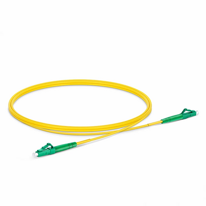 FyberOptix 1m (3ft) Fiber Patch Cable, 1 Fiber, LC APC Simplex to LC APC Simplex, Single Mode (OS2), Riser (OFNR), 2.0mm, Tight-Buffered, Yellow