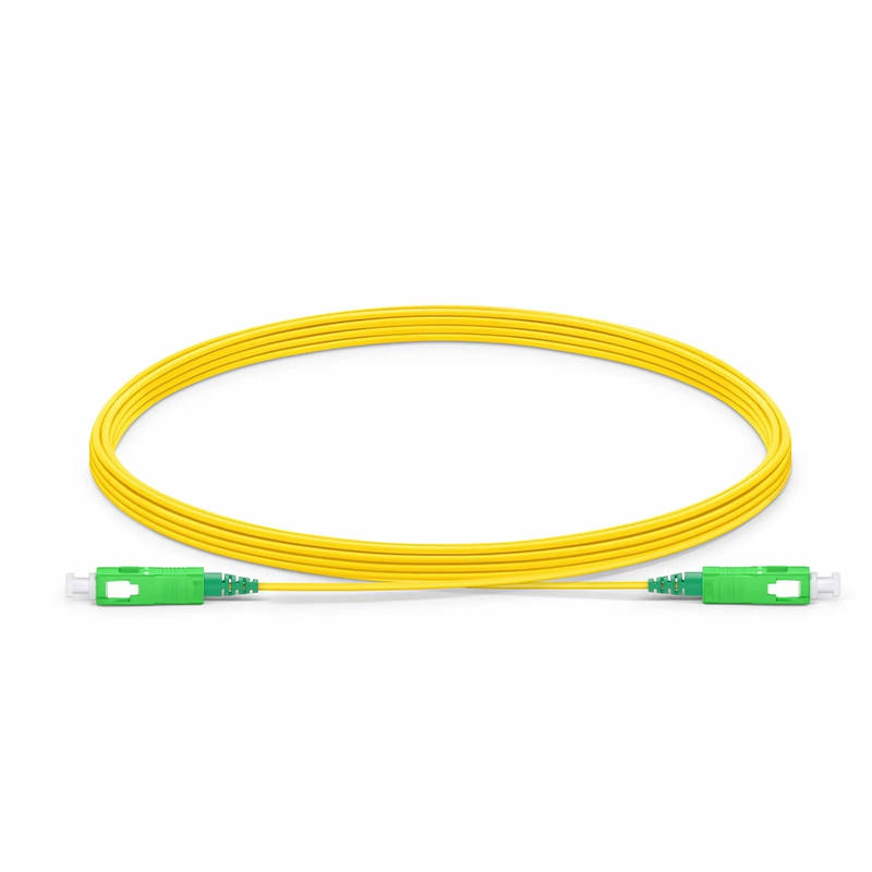 FyberOptix 5m (16ft) Fiber Patch Cable, 1 Fiber, SC APC Simplex to SC APC Simplex, Single Mode (OS2), LSZH, 1.2mm, Tight-Buffered, Yellow