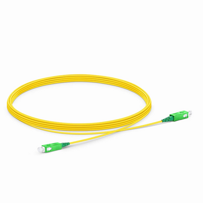 FyberOptix 5m (16ft) Fiber Patch Cable, 1 Fiber, SC APC Simplex to SC APC Simplex, Single Mode (OS2), LSZH, 1.2mm, Tight-Buffered, Yellow