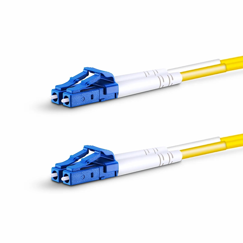 FyberOptix 10m (32ft) Fiber Patch Cable, 2 Fibers, G.657.A2, LC UPC Duplex to LC UPC Duplex, Single Mode (OS2), Riser (OFNR), 2.0mm, Tight-Buffered, Yellow