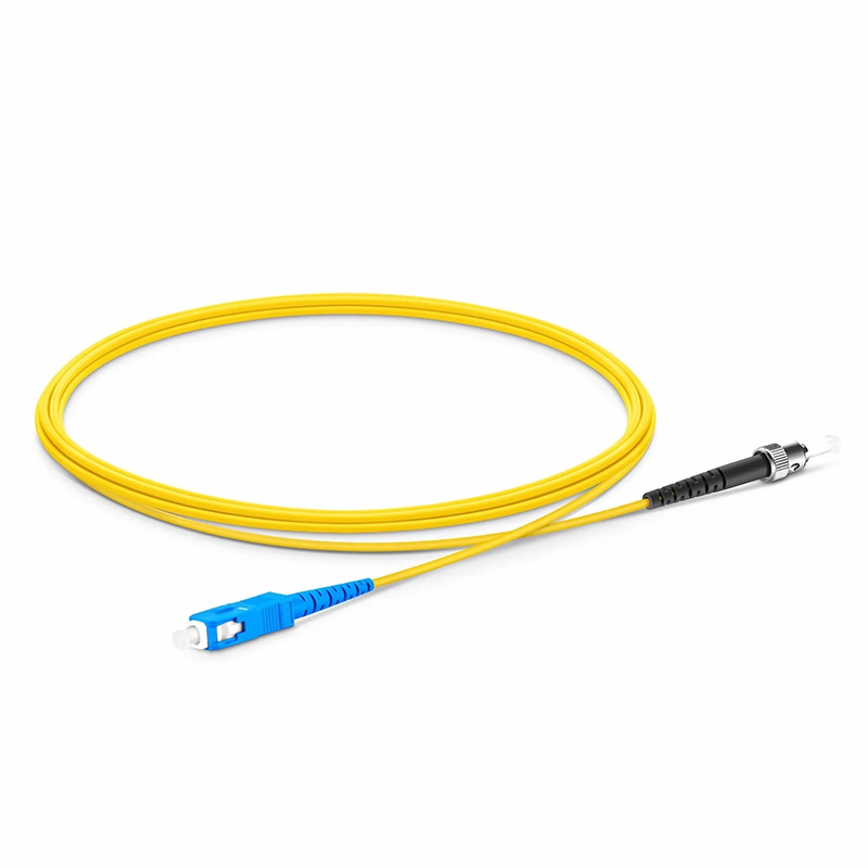 FyberOptix 2m (7ft) Fiber Patch Cable, 1 Fiber, SC UPC Simplex to ST UPC Simplex, Single Mode (OS2), Riser (OFNR), 1.6mm, Tight-Buffered, Yellow