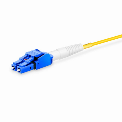 FyberOptix 1m (3ft) Fiber Patch Cable, 2 Fibers, LC UPC Duplex to LC UPC Duplex Switchable Clip Uniboot, Single Mode (OS2), Riser (OFNR), 2.0mm, Yellow