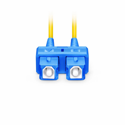 FyberOptix 3m (10ft) Fiber Patch Cable, 2 Fibers, SC UPC Duplex to SC UPC Duplex, Single Mode (OS2), LSZH, 2.0mm, Tight-Buffered, Yellow