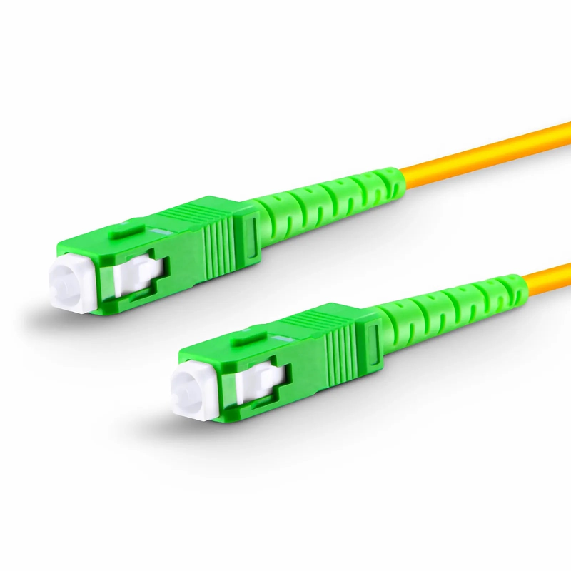 FyberOptix 1m (3ft) Fiber Patch Cable, 1 Fiber, SC APC Simplex to SC APC Simplex, Single Mode (OS2), Riser (OFNR), 2.0mm, Tight-Buffered, Yellow