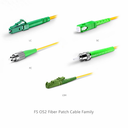 FyberOptix 1m (3ft) Fiber Patch Cable, 1 Fiber, LC APC Simplex to LC APC Simplex, Single Mode (OS2), Riser (OFNR), 2.0mm, Tight-Buffered, Yellow, 10 Pcs/Pack