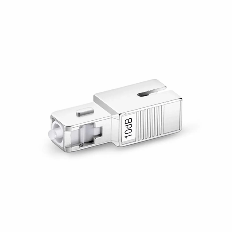 FyberOptix SC/UPC Singlemode Fixed Fiber Optic Attenuator, Male-Female, 10dB (10pcs/Pack)