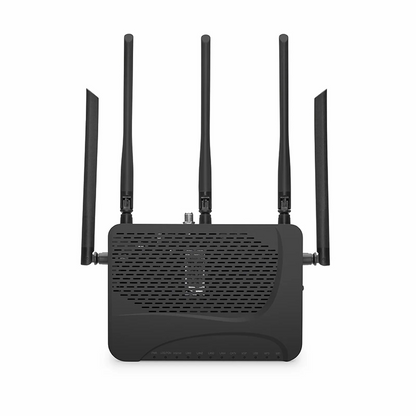 FyberOptix ONU1911-4GVC-W, XPON (GPON+EPON) ONU, with 1x PON, SC/UPC, 4x GE, 1x POTS, 1x USB, 1x RF, and 5x External Antennas (3000M WiFi 6)