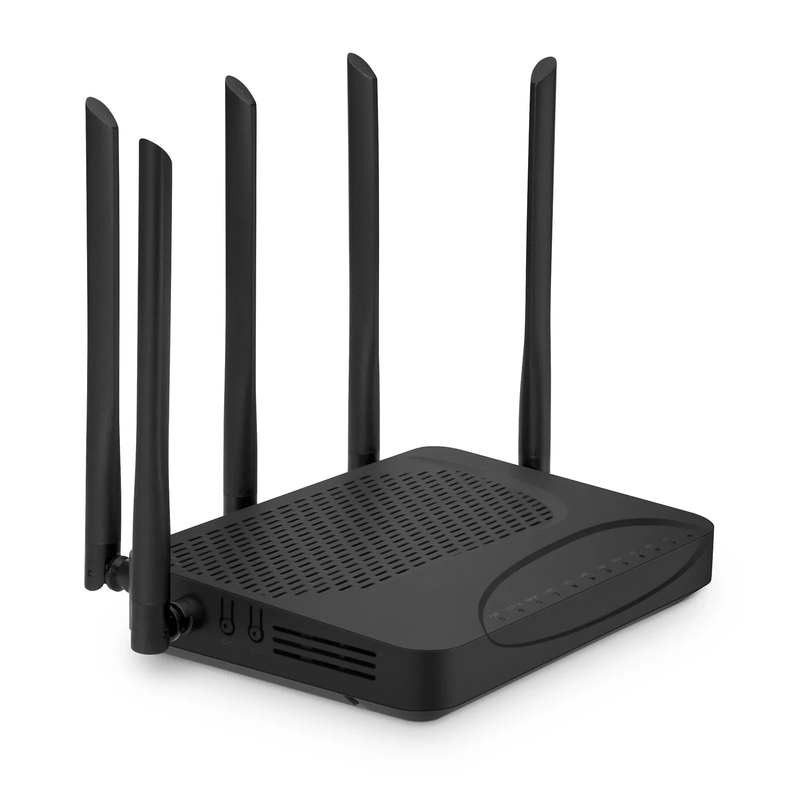FyberOptix ONU1930-4GC-W, XGPON HGU ONU with 1 x PON, 4 x GE, 1x RF, 1 x USB, and 5 x External Dual Band Antennas (3000M WiFi 4/5/6)