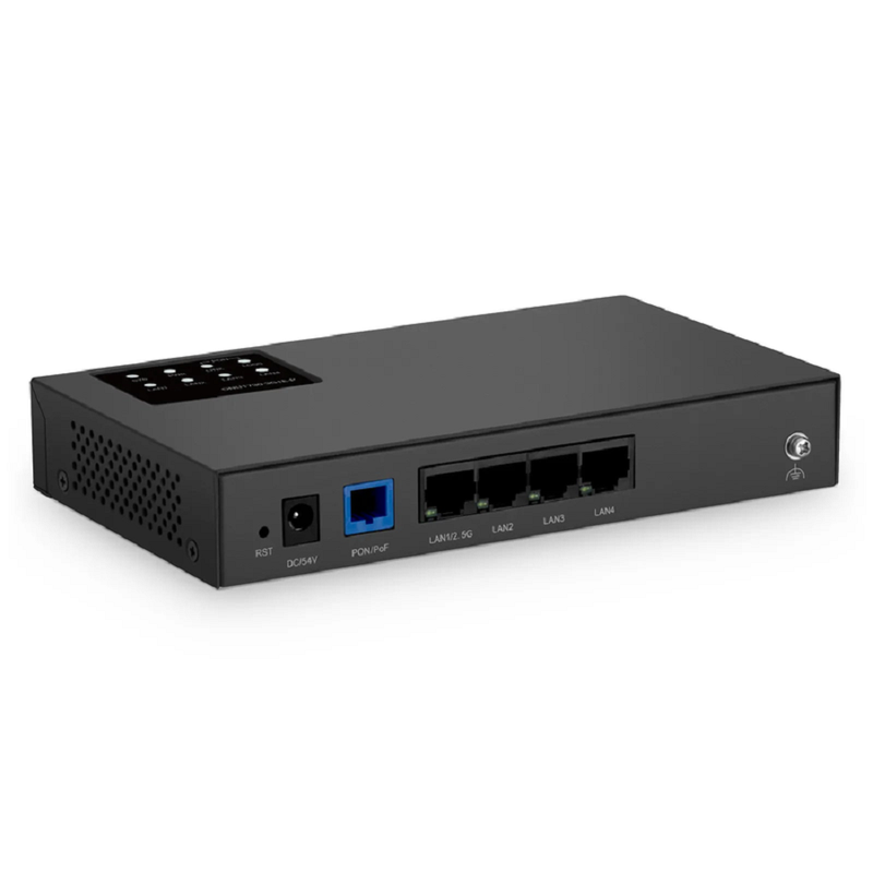 FyberOptix ONU1710-4G-P, XPON (GPON + EPON) SFU ONU with 1 x PON, 4 x GE PoE@55W