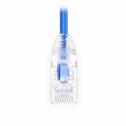 FyberOptix 80ft (24.4m) Cat6 28AWG Snagless Unshielded (U/UTP) PVC CM Small Diameter High-Flex Ethernet Network Patch Cable, Blue