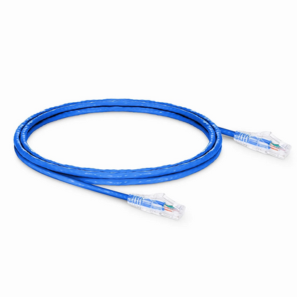 FyberOptix 8ft (2.4m) Cat6 Snagless Unshielded (U/UTP) PVC CM Ethernet Network Patch Cable, Blue, (24pcs/pack)