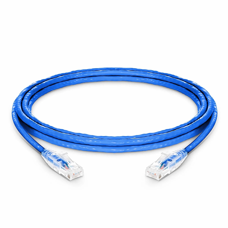 FyberOptix 10ft (3m) Cat6 Snagless Unshielded (U/UTP) PVC CM Ethernet Network Patch Cable, Blue, (24pcs/pack)