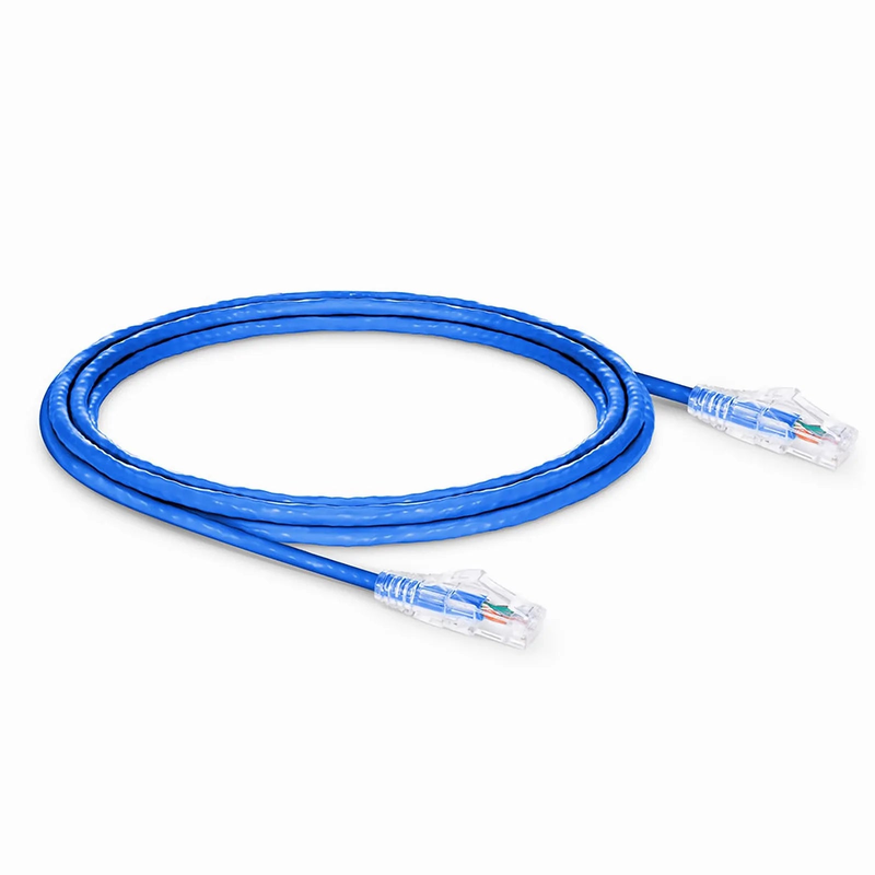 FyberOptix 10ft (3m) Cat6 Snagless Unshielded (U/UTP) PVC CM Ethernet Network Patch Cable, Blue, (24pcs/pack)