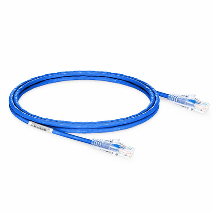 FyberOptix 8ft (2.4m) Cat6 24AWG Snagless Unshielded (U/UTP) PVC CM Ethernet Network Patch Cable, Blue, (10pcs/pack)