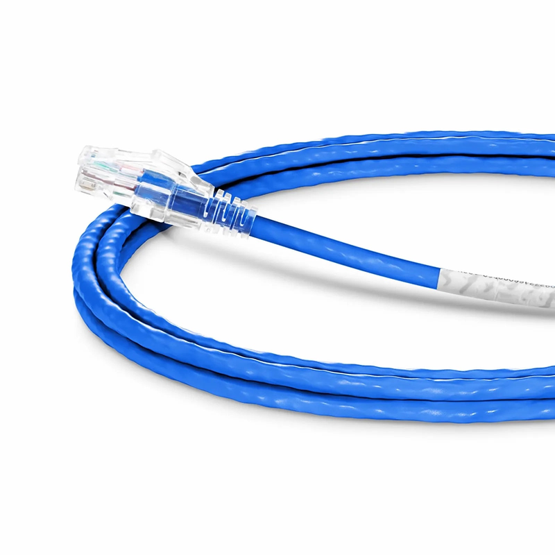 FyberOptix 6ft (1.8m) Cat6 24AWG Snagless Unshielded (U/UTP) PVC CM Ethernet Network Patch Cable, Blue, (10pcs/pack)