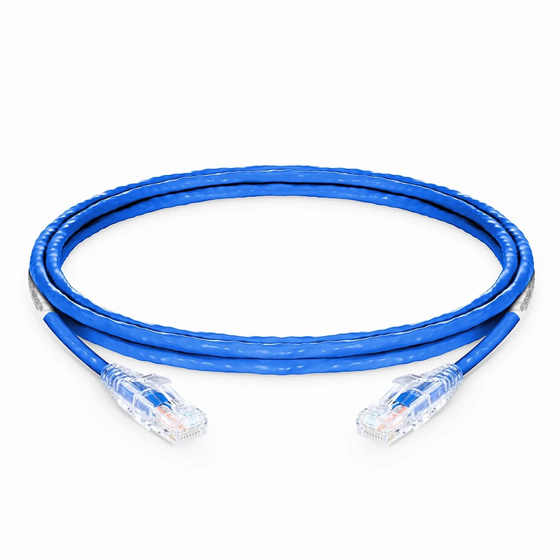 FyberOptix 5ft (1.5m) Cat6 24AWG Snagless Unshielded (U/UTP) PVC CM Ethernet Network Patch Cable, Blue, (10pcs/pack)