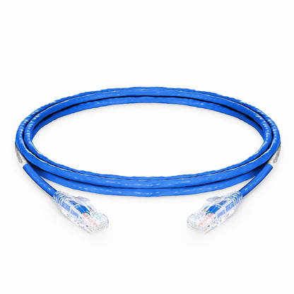 FyberOptix 5ft (1.5m) Cat6 24AWG Snagless Unshielded (U/UTP) PVC CM Ethernet Network Patch Cable, Blue, (10pcs/pack)