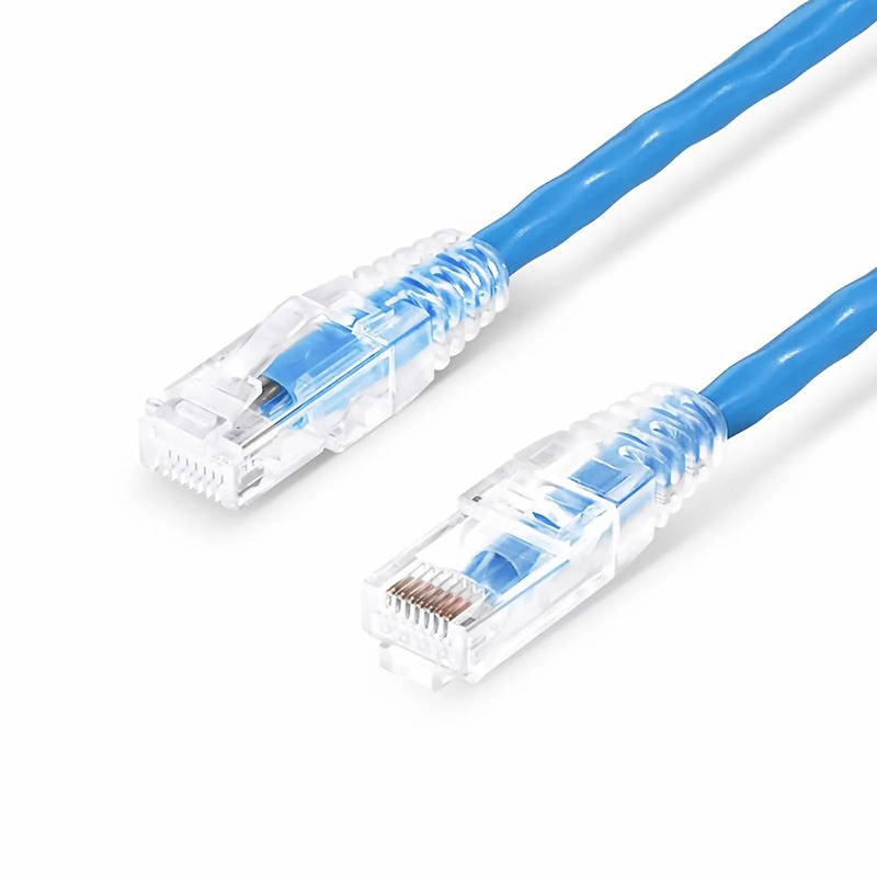 FyberOptix 25ft (7.6m) Cat6 23AWG Snagless Unshielded (U/UTP) PVC CMP Ethernet Network Patch Cable, Blue