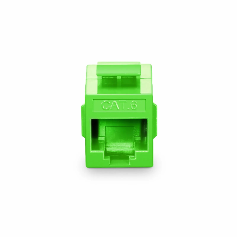 FyberOptix Cat6 Keystone RJ45 Coupler, Unshielded, Female to Female Insert Inline Coupler - Green (12pcs/pack)