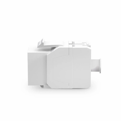 FyberOptix Cat6 RJ45 (8P8C) Unshielded Punch Down Keystone Jack Module, White (10 pcs/Pack)