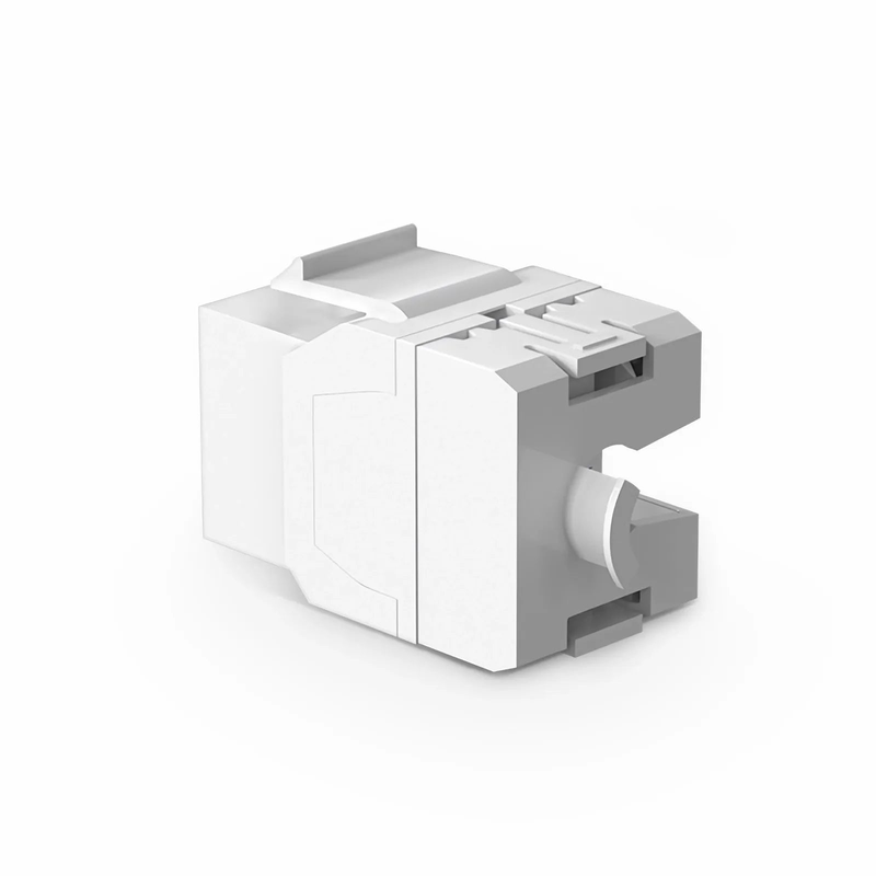 FyberOptix Cat6 RJ45 (8P8C) Unshielded Punch Down Keystone Jack Module, White (10 pcs/Pack)
