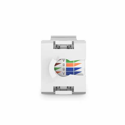 FyberOptix Cat6 RJ45 (8P8C) Unshielded Punch Down Keystone Jack Module, White (10 pcs/Pack)