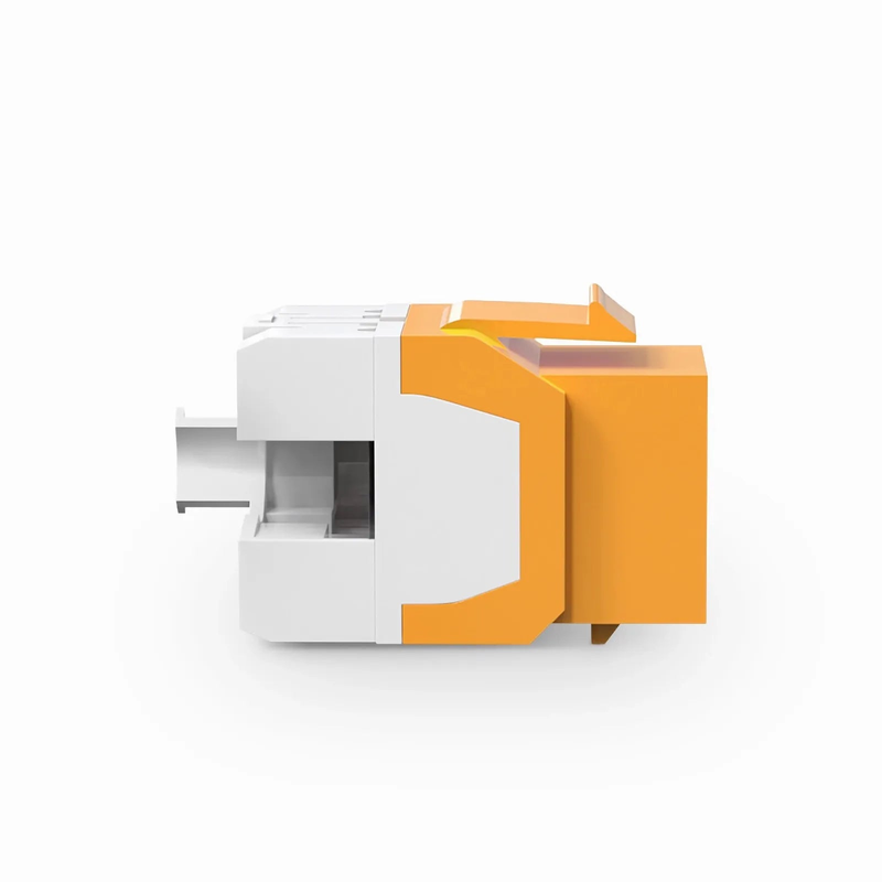 FyberOptix Cat6 RJ45 (8P8C) Unshielded Punch Down Keystone Jack Module, Orange (10 pcs/Pack)