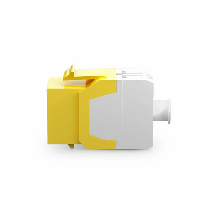 FyberOptix Cat6 RJ45 (8P8C) Unshielded Punch Down Keystone Jack Module, Yellow (10 pcs/Pack)