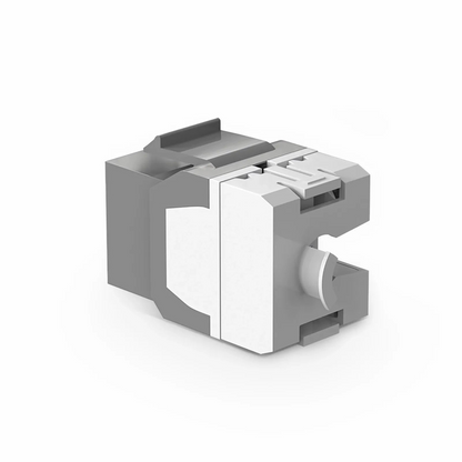 FyberOptix Cat6 RJ45 (8P8C) Unshielded Punch Down Keystone Jack Module, Gray (10 pcs/Pack)