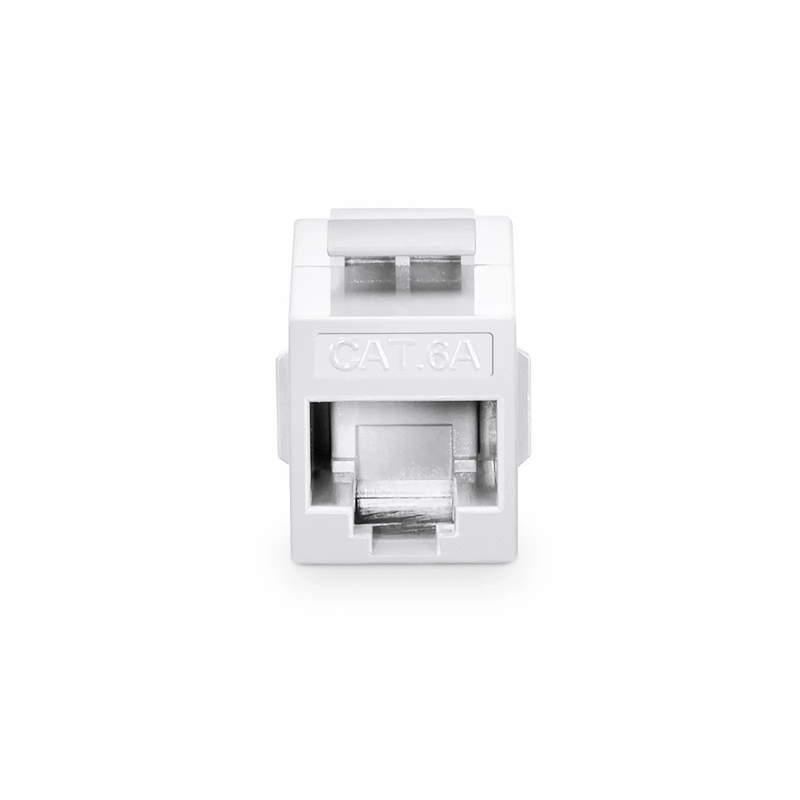 FyberOptix Cat5e Keystone RJ45 Coupler, Unshielded, Female to Female Insert Inline Coupler - White (12pcs/Pack)