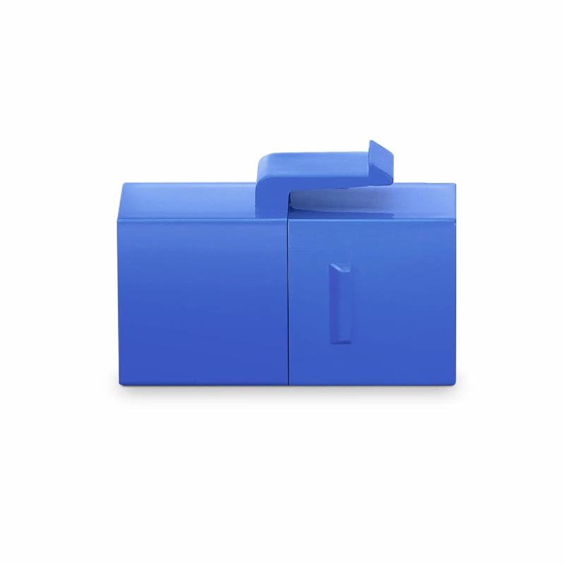 FyberOptix Cat6a Keystone RJ45 Coupler, Unshielded, Female to Female Insert Inline Coupler - Blue (12pcs/Pack)