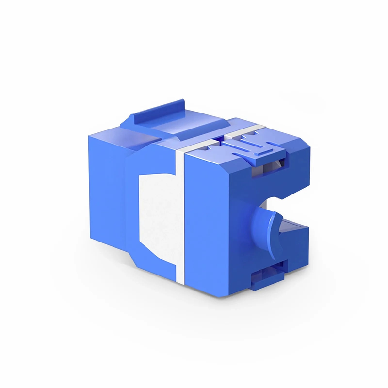 FyberOptix Cat6a RJ45 (8P8C) Unshielded Punch Down Keystone Jack Module, Blue (10 pcs/Pack)