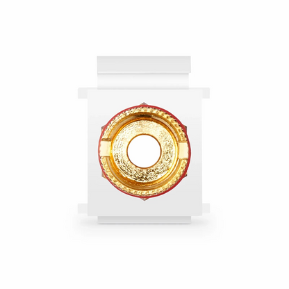 FyberOptix Binding Post SyncEase Coupler, Red Stripe, White Housing