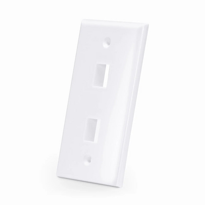 FyberOptix Two Ports Keystone Single Gang Wall Plate