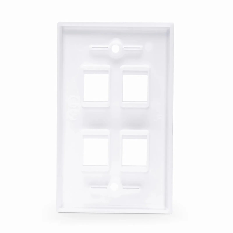 FyberOptix Four Ports Keystone Single Gang Wall Plate