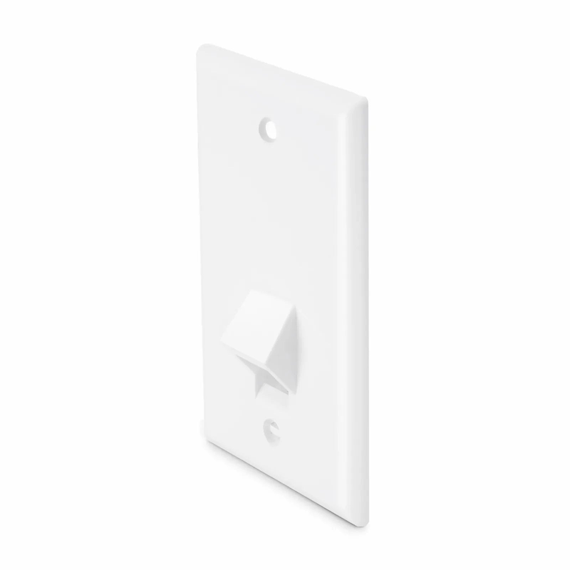 FyberOptix SyncEase One Port Keystone Single Gang Wall Plate, White