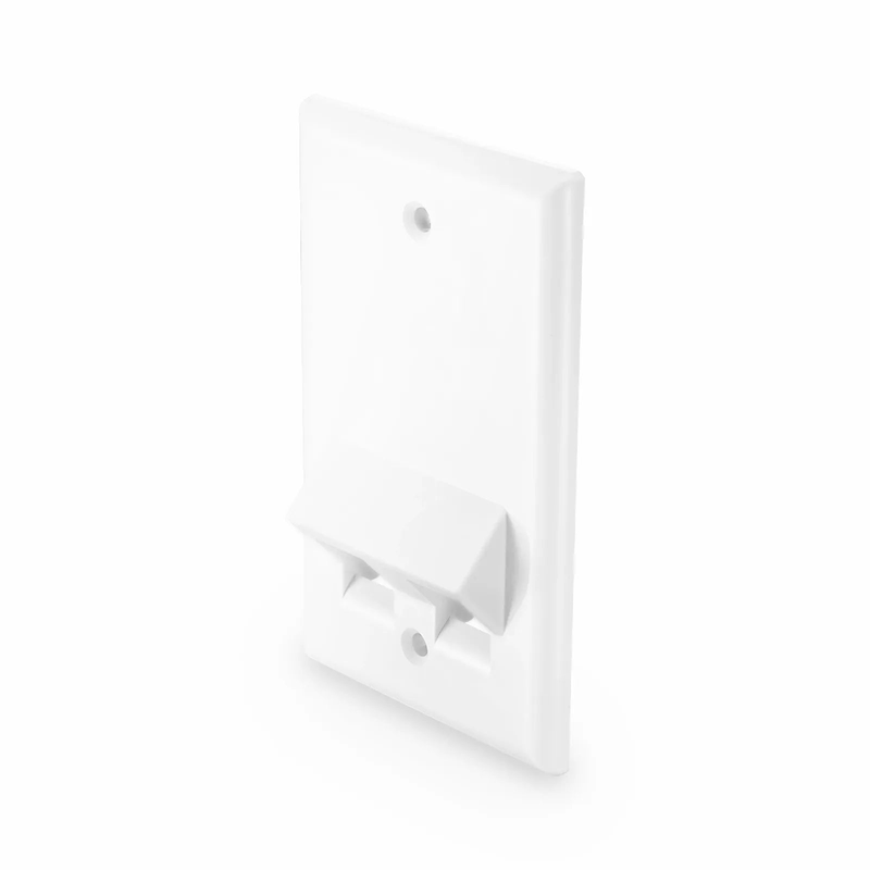 FyberOptix SyncEase Two Port Keystone Single Gang Wall Plate, White