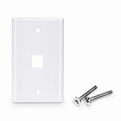FyberOptix One Port Keystone Single Gang Wall Plate