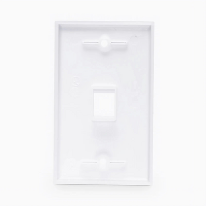 FyberOptix One Port Keystone Single Gang Wall Plate