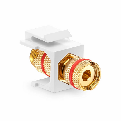 FyberOptix Binding Post SyncEase Coupler, Red Stripe, White Housing