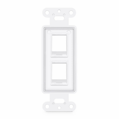 FyberOptix Faceplate Frame Keystone Insert, 2 Ports, White, 4.09'' x 1.40''