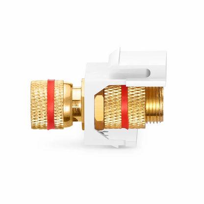 FyberOptix Binding Post SyncEase Coupler, Red Stripe, White Housing