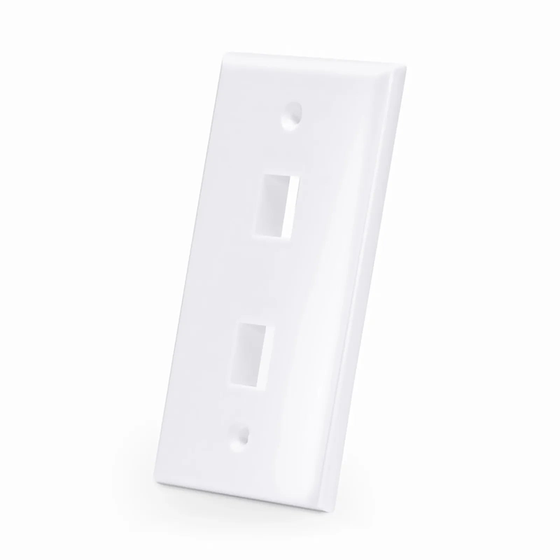 FyberOptix Two Ports Keystone Single Gang Wall Plate
