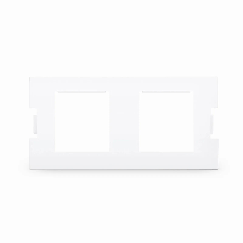 FyberOptix 2-Port MOS Adapter, 1 Unit High, White