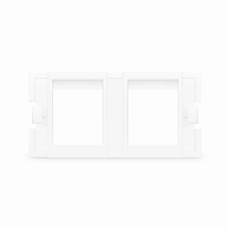 FyberOptix 2-Port MOS Adapter, 1 Unit High, White