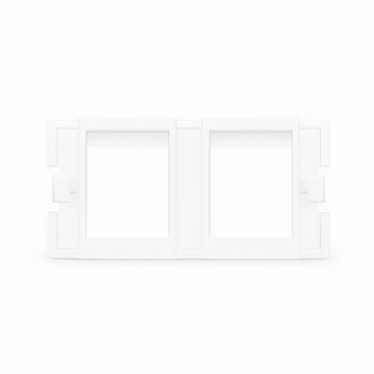 FyberOptix 2-Port MOS Adapter, 1 Unit High, White